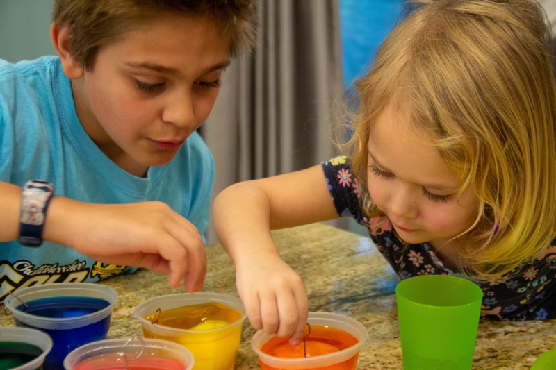 Coloring Easter Eggs