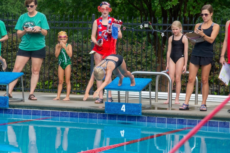 Swim Meet at Woodbine Station